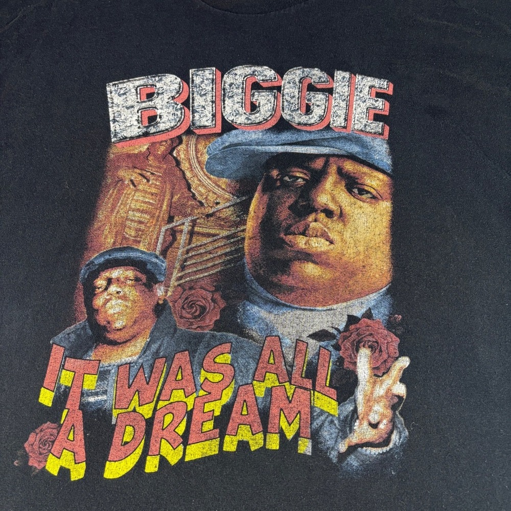 Notorious BIG Biggie Smalls It Was All A Dream Graphic T-Shirt Mens XL Black - Picture 3 of 7